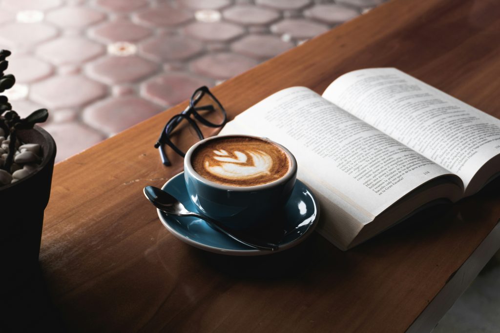 book and coffee